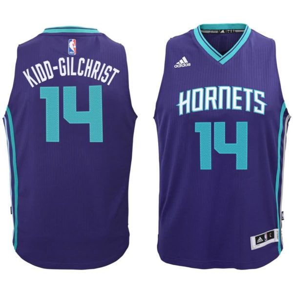 Michael Kidd-Gilchrist Charlotte Hornets adidas Youth 2014-15 New Swingman Road Jersey - Purple