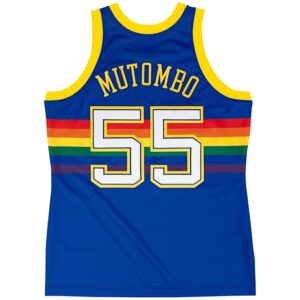 Dikembe Mutombo Denver Nuggets Mitchell & Ness Authentic Basketball Jersey - Navy Blue