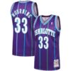 Alonzo Mourning Charlotte Hornets Mitchell & Ness 1994-95 Hardwood Classics Authentic Jersey - Purple