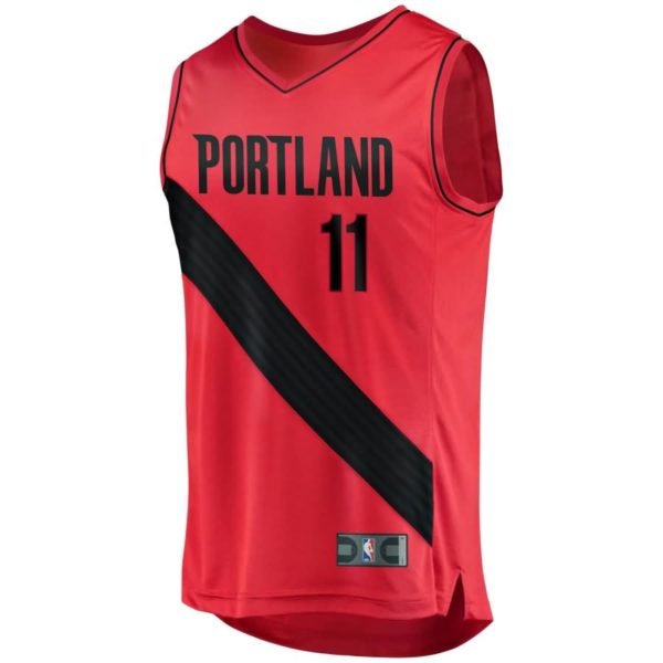 Meyers Leonard Portland Trail Blazers Fanatics Branded Fast Break Replica Player Jersey - Statement Edition - Red