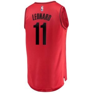 Meyers Leonard Portland Trail Blazers Fanatics Branded Fast Break Replica Player Jersey - Statement Edition - Red