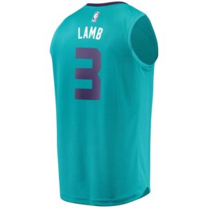 Charlotte Hornets Jeremy Lamb Fanatics Branded Youth Fast Break Player Jersey - Icon Edition - Teal