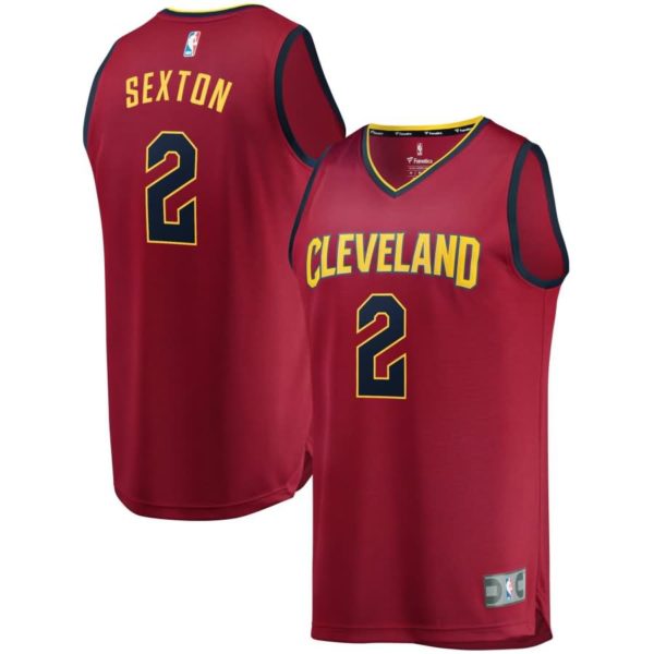 Collin Sexton Cleveland Cavaliers Fanatics Branded Fast Break Replica Jersey Wine - Icon Edition