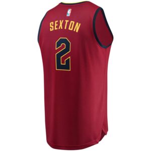 Collin Sexton Cleveland Cavaliers Fanatics Branded Fast Break Replica Jersey Wine - Icon Edition