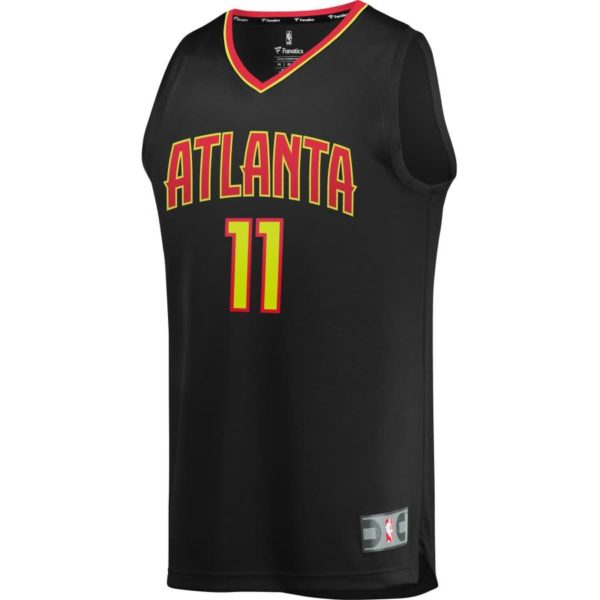 Trae Young Atlanta Hawks Fanatics Branded Youth Fast Break Replica Jersey Black - Icon Edition