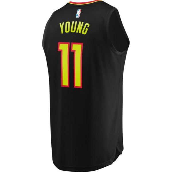 Trae Young Atlanta Hawks Fanatics Branded Youth Fast Break Replica Jersey Black - Icon Edition