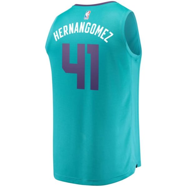 Willy Hernangomez Charlotte Hornets Fanatics Branded Fast Break Replica Jersey - Icon Edition - Teal