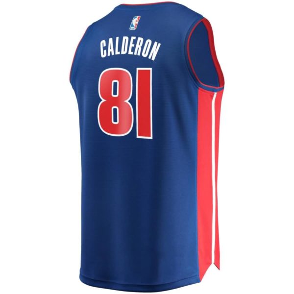 Jose Calderon Detroit Pistons Fanatics Branded Fast Break Replica Jersey - Icon Edition - Blue