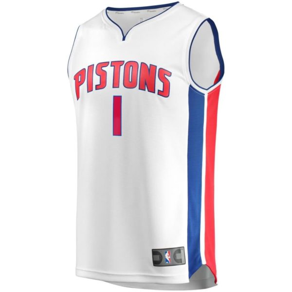 Reggie Jackson Detroit Pistons Fanatics Branded Fast Break Replica Jersey - Association Edition - White