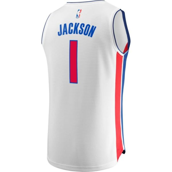 Reggie Jackson Detroit Pistons Fanatics Branded Fast Break Replica Jersey - Association Edition - White