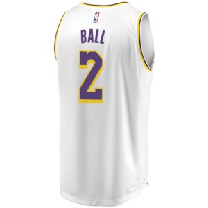 Lonzo Ball Los Angeles Lakers Fanatics Branded Fast Break Jersey - Association Edition - White