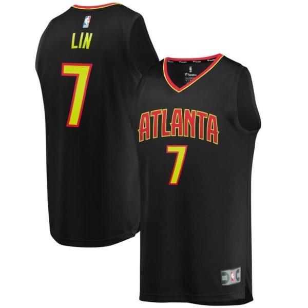 Jeremy Lin Atlanta Hawks Fanatics Branded Youth Fast Break Replica Jersey Black - Icon Edition