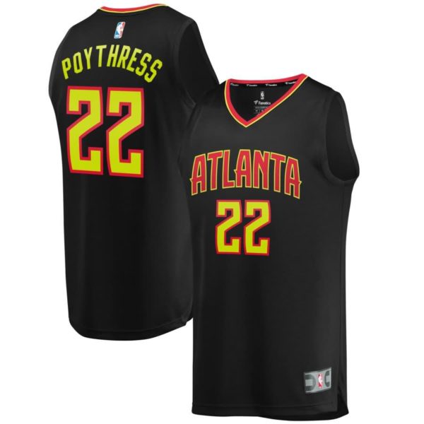 Alex Poythress Atlanta Hawks Fanatics Branded Youth Fast Break Replica Jersey Black - Icon Edition