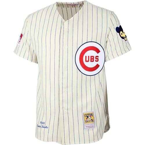 Ernie Banks Chicago Cubs Mitchell & Ness MLB Authentic Jersey - Cream