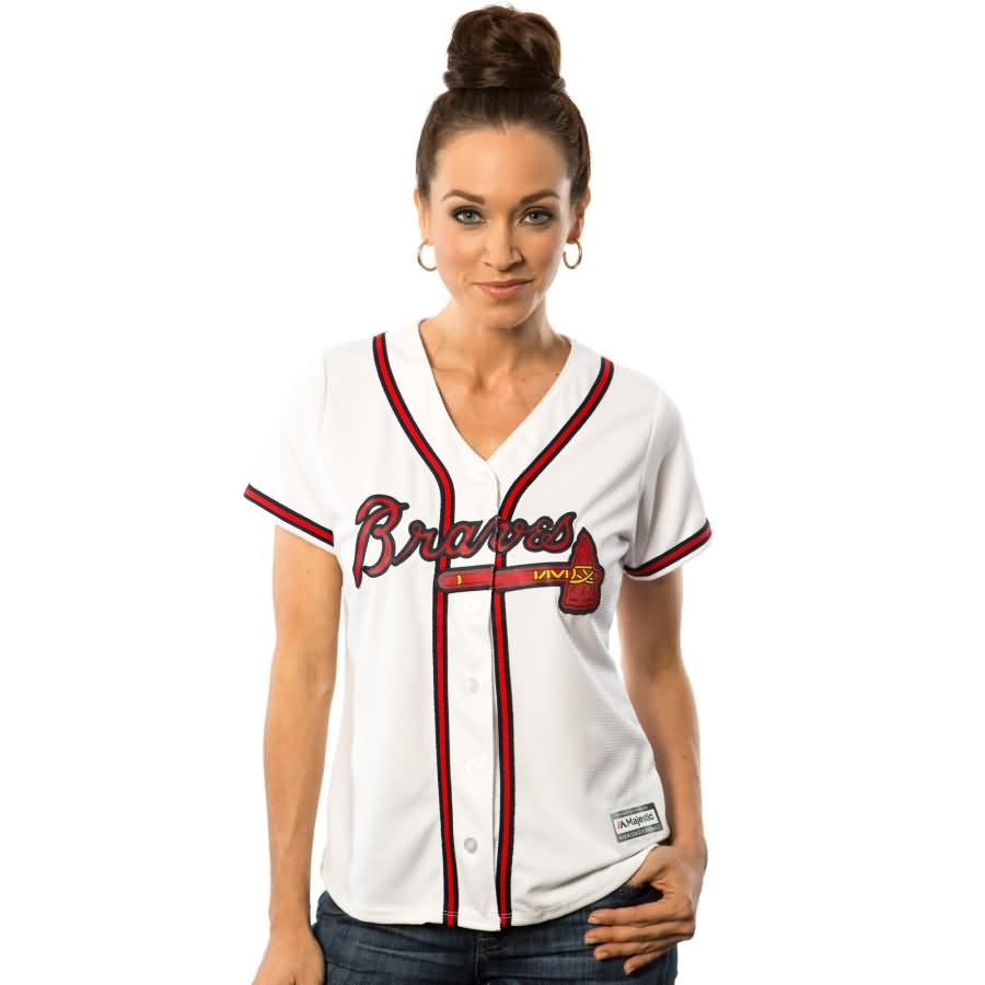 Atlanta Braves Majestic Women's Cool Base Jersey - White