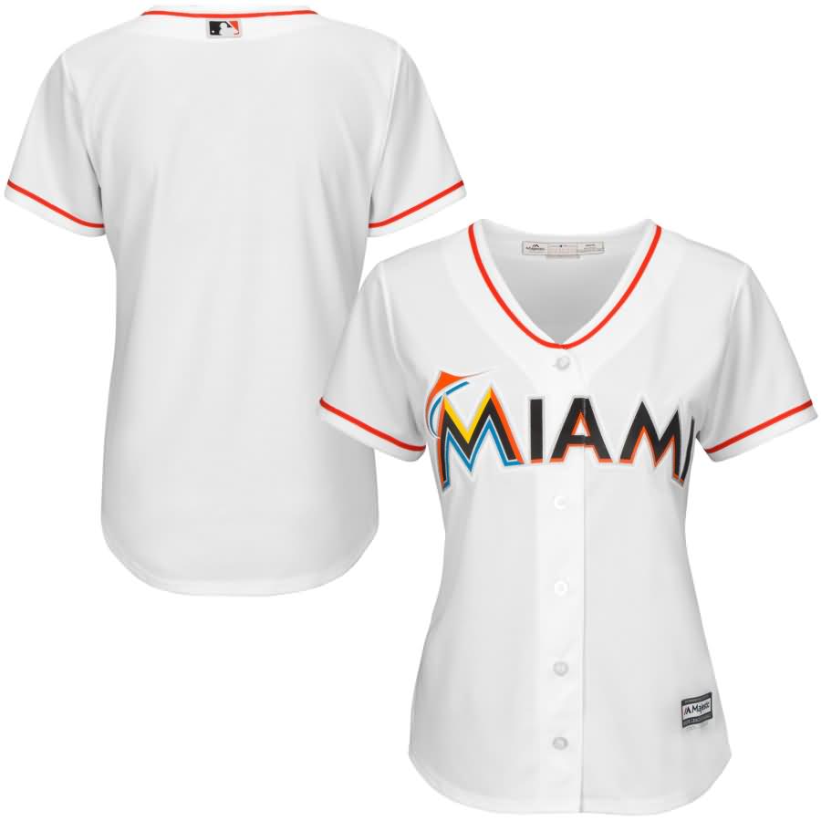 Miami Marlins Majestic Women's Cool Base Jersey - White