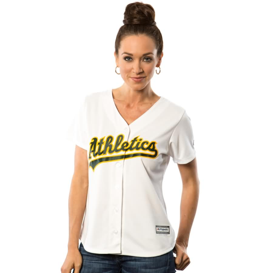 Oakland Athletics Majestic Women's Cool Base Jersey - White