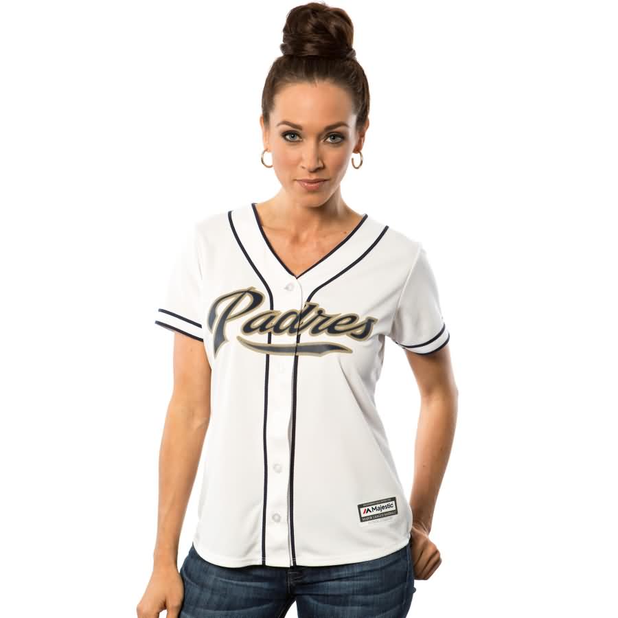 San Diego Padres Majestic Women's Cool Base Jersey - White