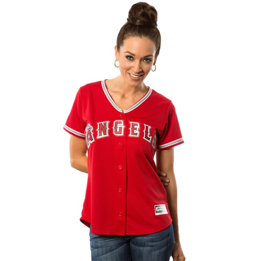 Los Angeles Angels Majestic Women's Cool Base Jersey - Scarlet