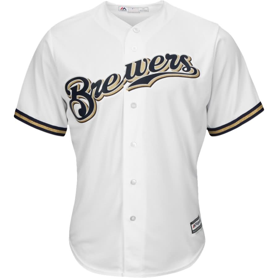 Milwaukee Brewers Majestic Official Cool Base Jersey - White