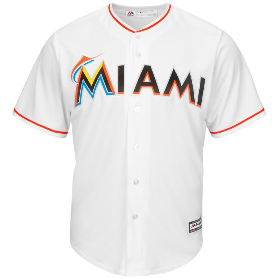 Miami Marlins Majestic Official Cool Base Jersey - White