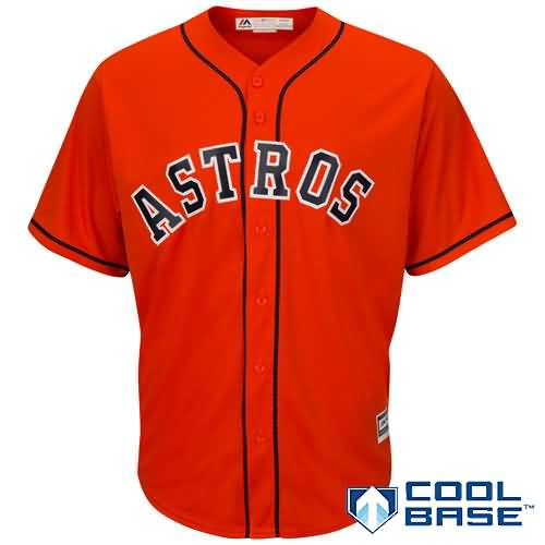 Houston Astros Majestic Official Cool Base Jersey - Orange