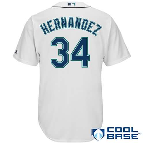 Felix Hernandez Seattle Mariners Majestic Cool Base Player Jersey - White