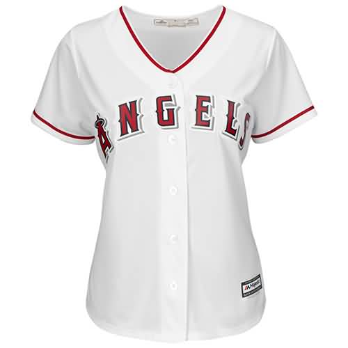 Mike Trout Los Angeles Angels Majestic Women's Cool Base Player Jersey - White