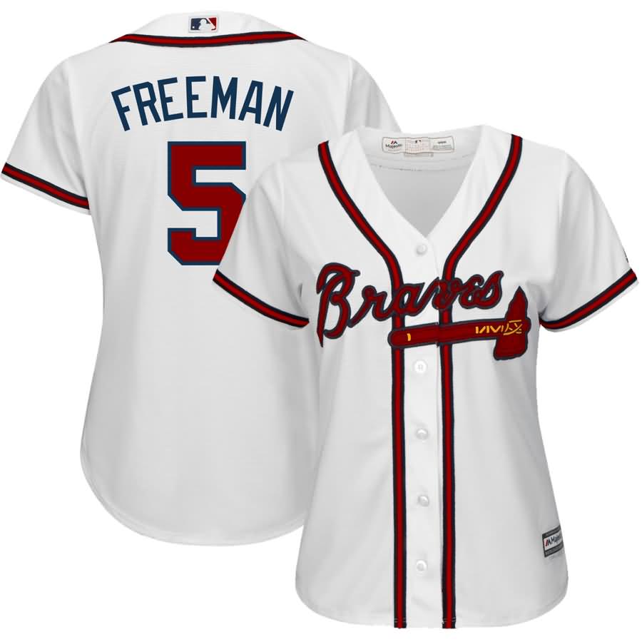 Freddie Freeman Atlanta Braves Majestic Women's Cool Base Player Jersey - White