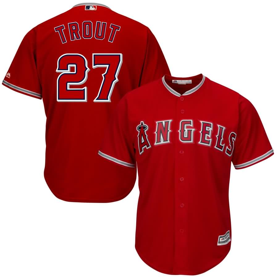 Mike Trout Los Angeles Angels Youth Official Cool Base Player Jersey - Red