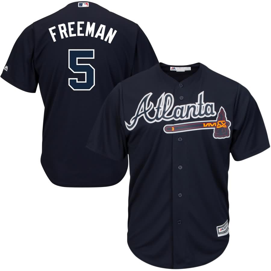 Freddie Freeman Atlanta Braves Youth Official Cool Base Player Jersey - Navy