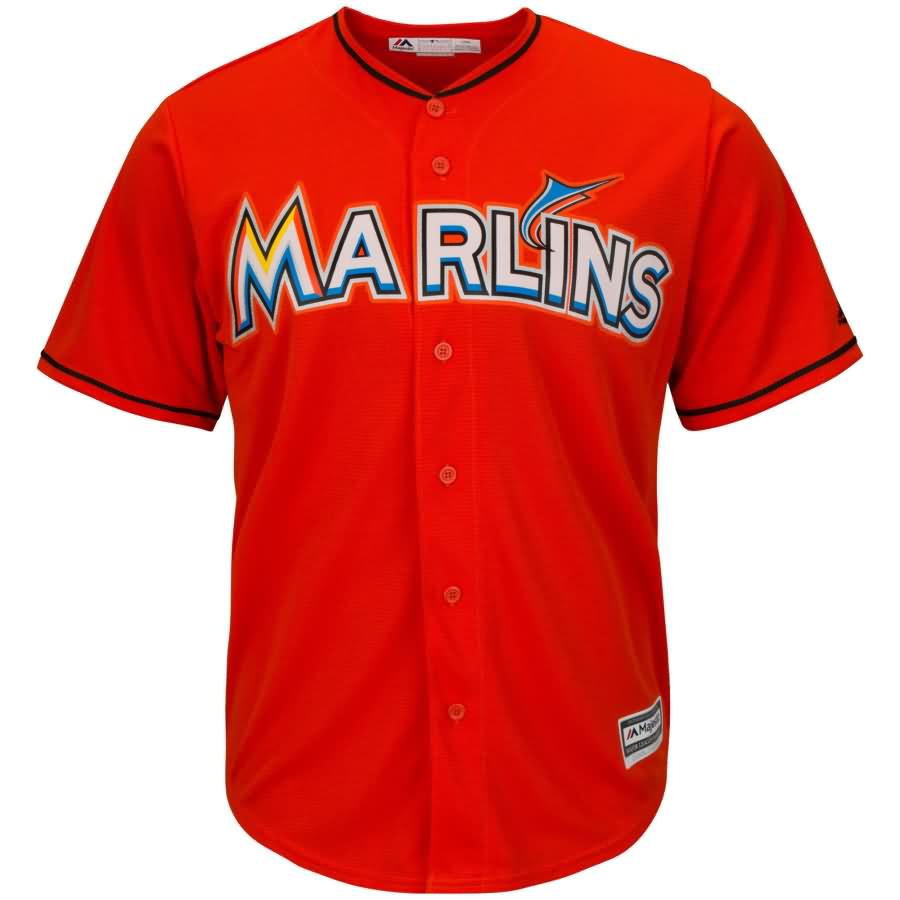 Miami Marlins Majestic Youth Official Cool Base Jersey - Orange