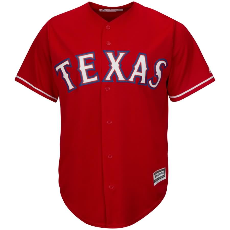 Texas Rangers Majestic Youth Official Cool Base Jersey - Scarlet