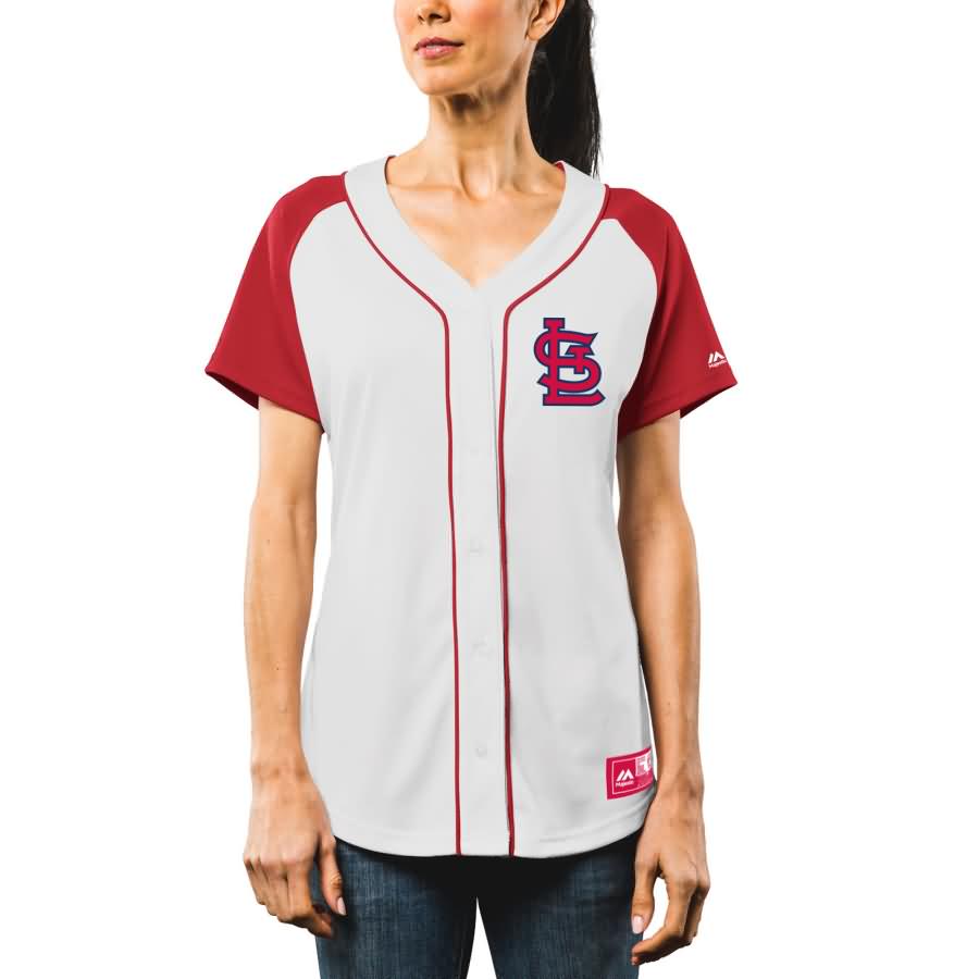 St. Louis Cardinals Majestic Women's Fashion Replica Jersey - White/Red