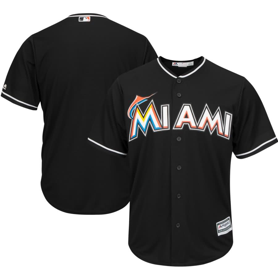 Miami Marlins Majestic Official Cool Base Team Jersey - Black