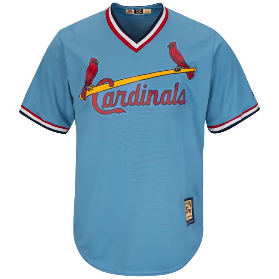 St. Louis Cardinals Majestic Cooperstown Cool Base Team Jersey - Light Blue