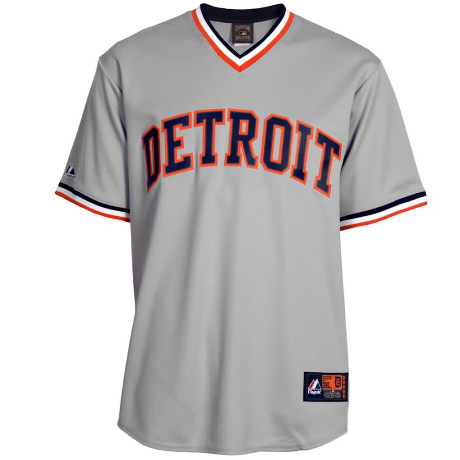 Detroit Tigers Majestic Cooperstown Cool Base Team Jersey - Gray