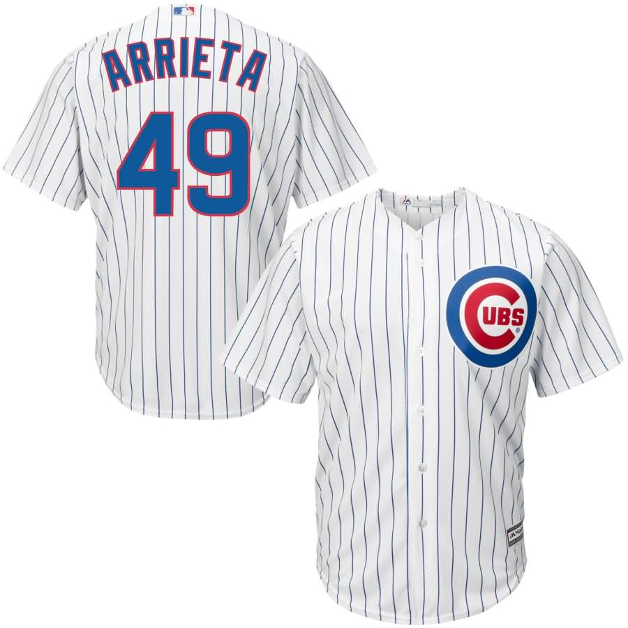 Chicago Cubs Jake Arrieta Majestic Official Cool Base Player Jersey - White