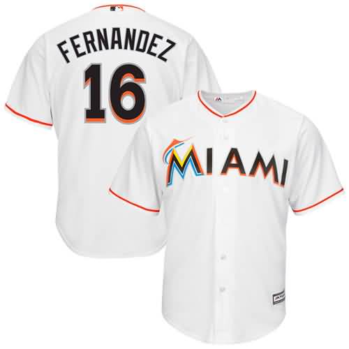 Jose Fernandez Miami Marlins Majestic Cool Base Player Jersey - White