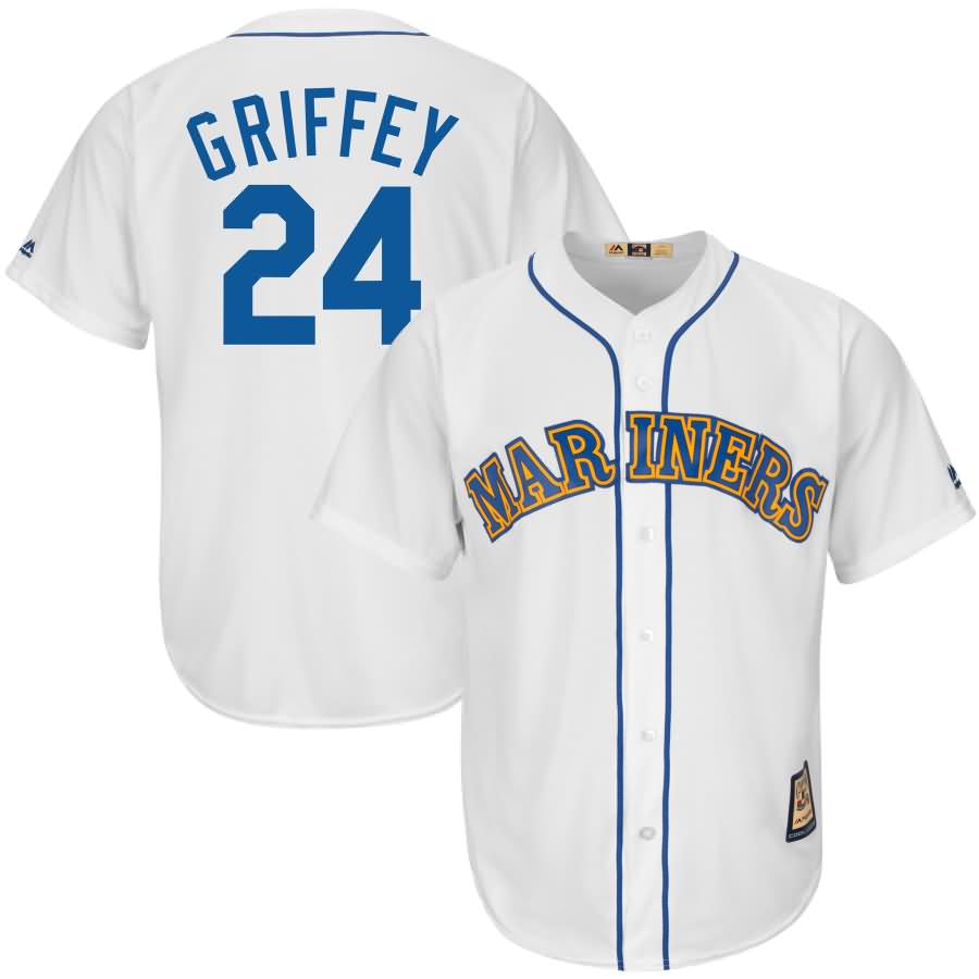 Ken Griffey Jr Seattle Mariners Majestic Cool Base Cooperstown Collection Player Jersey - White