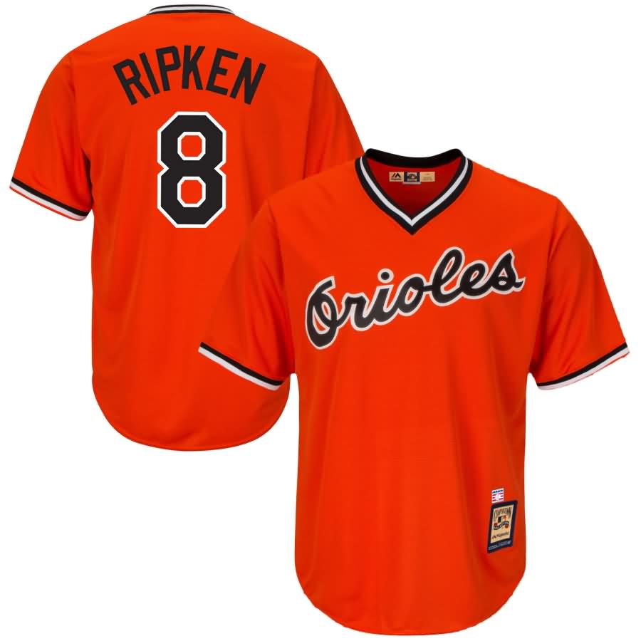 Cal Ripken Jr Baltimore Orioles Majestic Cool Base Cooperstown Collection Player Jersey - Orange