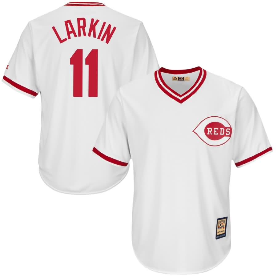 Barry Larkin Cincinnati Reds Majestic Cool Base Cooperstown Collection Player Jersey - White