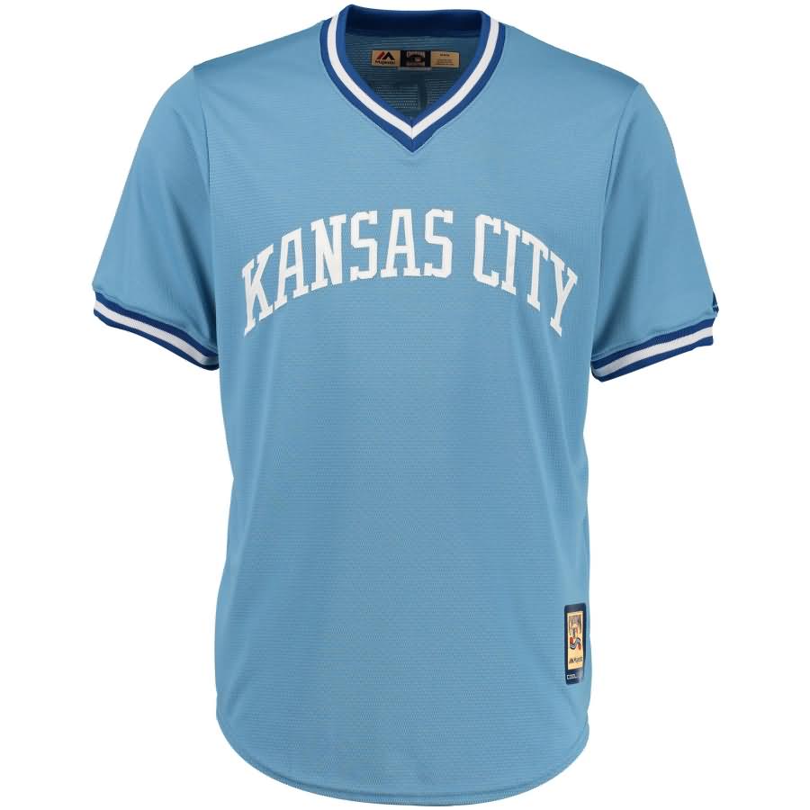 Willie Wilson Kansas City Royals Majestic Cool Base Cooperstown Collection Player Jersey - Light Blue