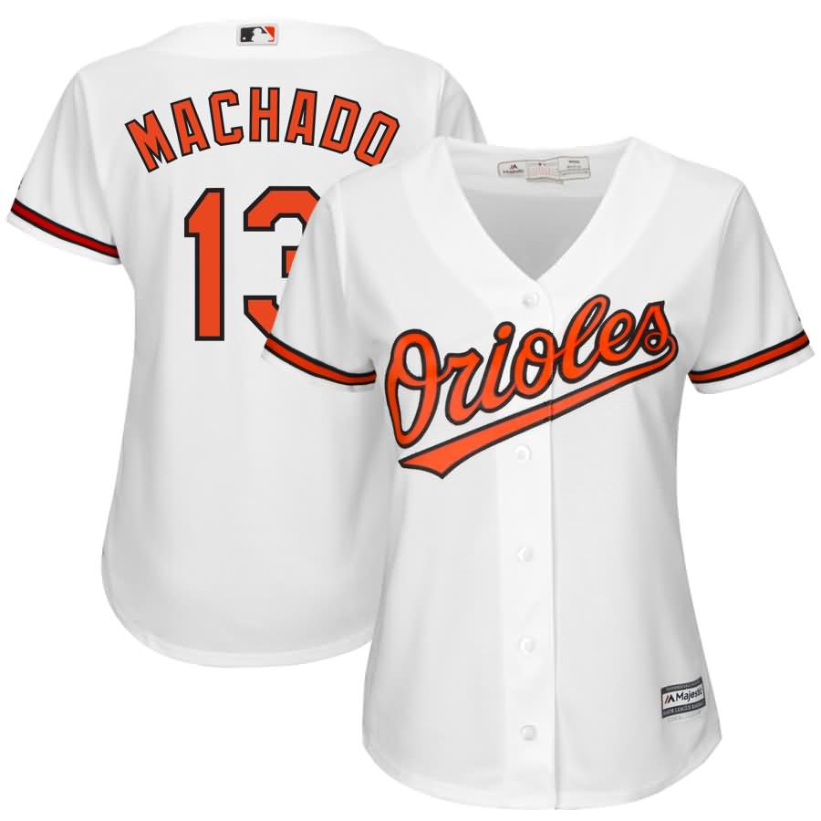 Manny Machado Baltimore Orioles Majestic Women's Cool Base Player Jersey - White