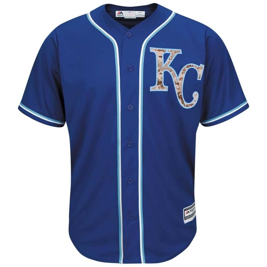 Kansas City Royals Majestic Team Jersey - Royal/Camo