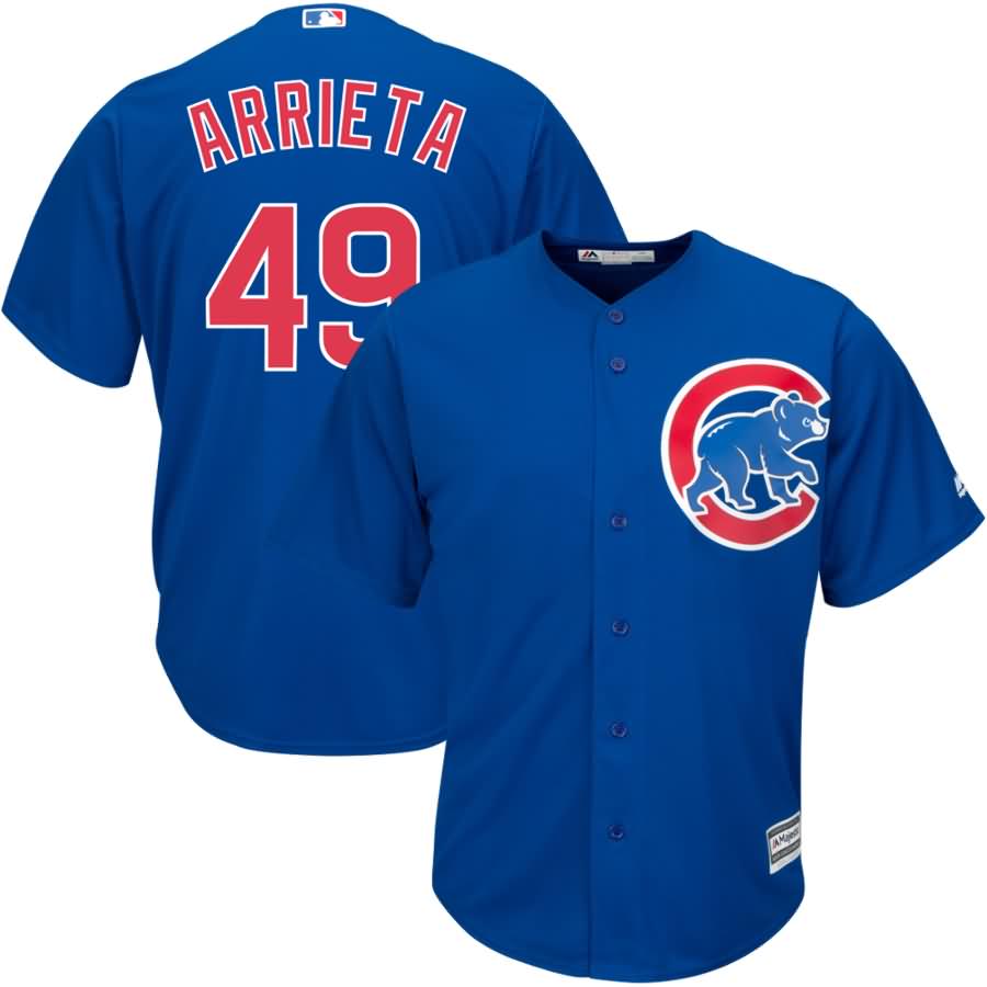 Jake Arrieta Chicago Cubs Majestic Official Cool Base Player Jersey - Royal