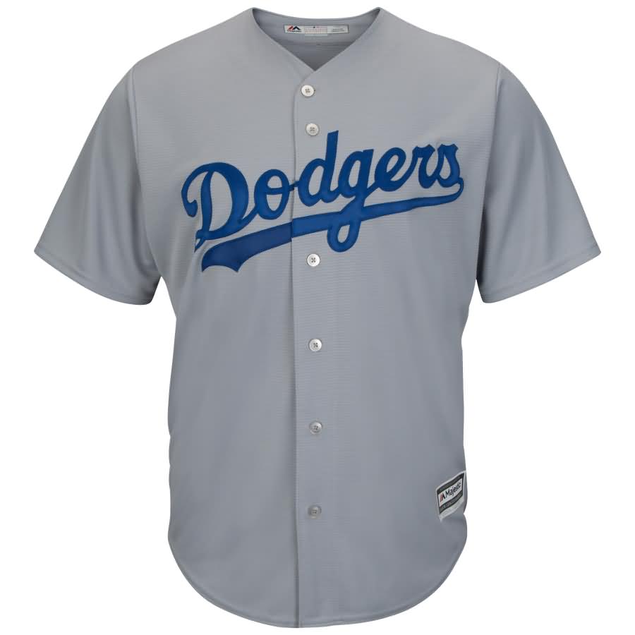 Clayton Kershaw Los Angeles Dodgers Majestic Road Official Cool Base Player Replica Jersey - Gray