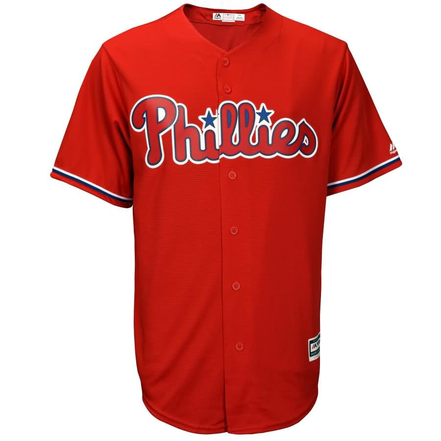 Aaron Nola Philadelphia Phillies Majestic Official Cool Base Player Jersey - Scarlet