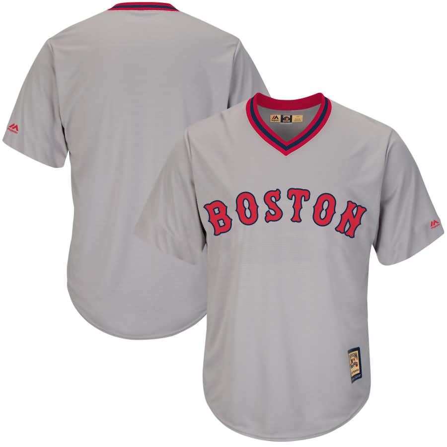 Boston Red Sox Majestic Road Cooperstown Cool Base Replica Team Jersey - Gray