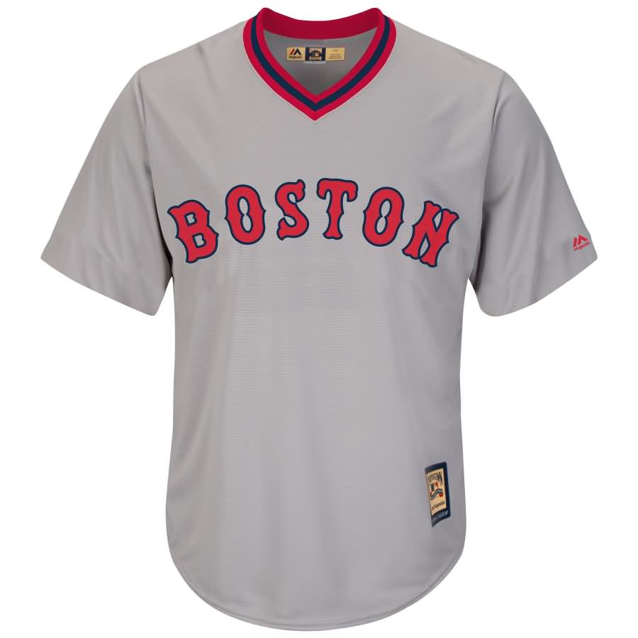 Boston Red Sox Majestic Road Cooperstown Cool Base Replica Team Jersey - Gray